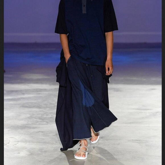 FUMITO GANRYU Other - NEW RARE FUMITO GANRYU Sweat Pants/Skort in Navy Blue size 1 Japanese